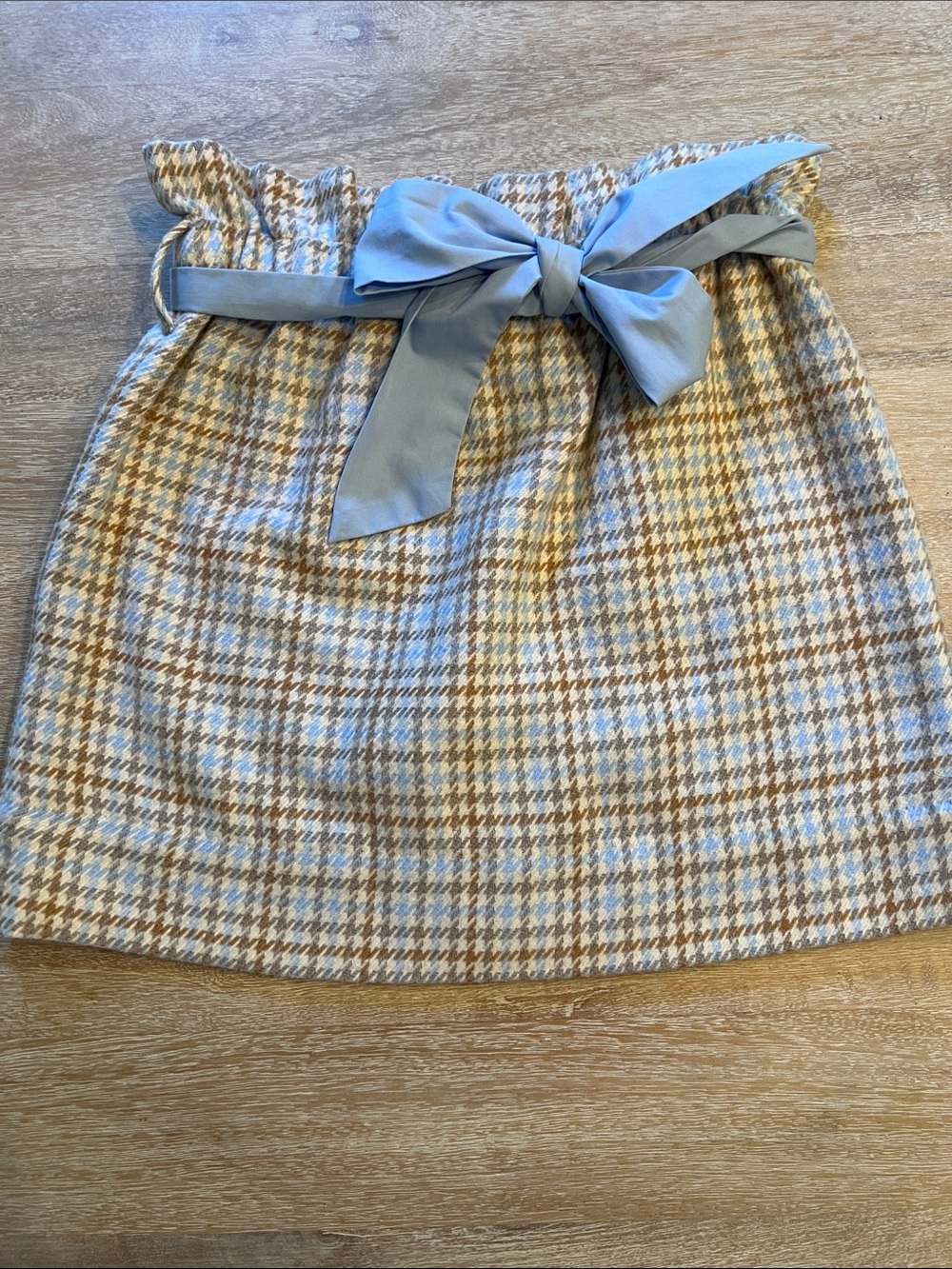 TBBC girls size 8 wool houndstooth skirt EUC